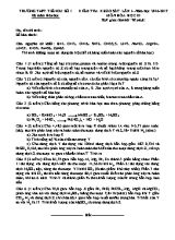 Kiểm tra khảo sát lần 1- Năm học 2016 - 2017 môn Hóa học 10 - Trường THPT Tiên Du Số 1